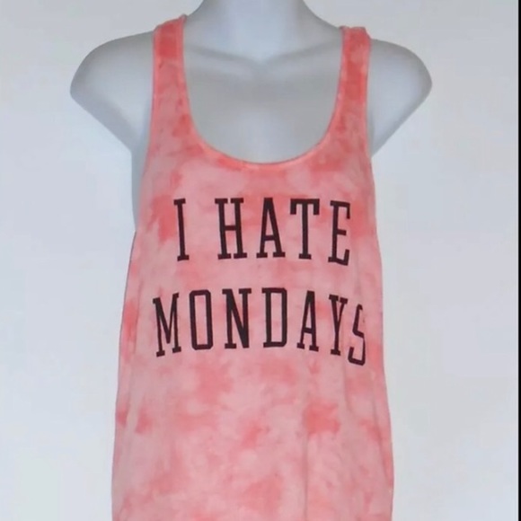 PINK Victoria's Secret Other - Pink I Hate MondaysTie Dye Racerback Tank S NWT
